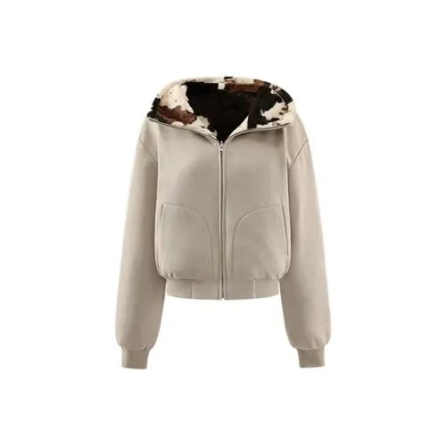 TSKIU Смешанный Пшеница Женские Бархатные Куртки