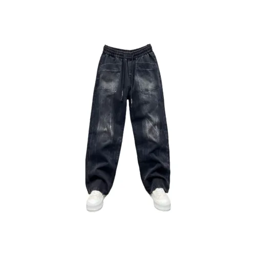 CAT'S PAW Черный Унисекс Джинсы