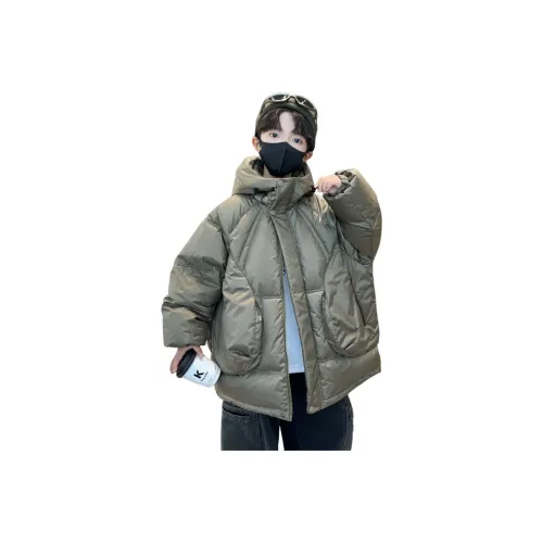 Rindu Пуховик Зимний Корейский стиль Армейский зеленый Детский