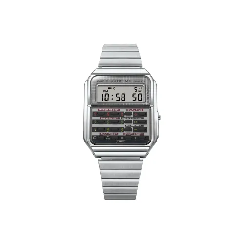 CASIO BACK TO THE FUTURE VINTAGE Series Кварцевый механизм Нержавеющая сталь Ремешок Часы Унисекс Черный циферблат