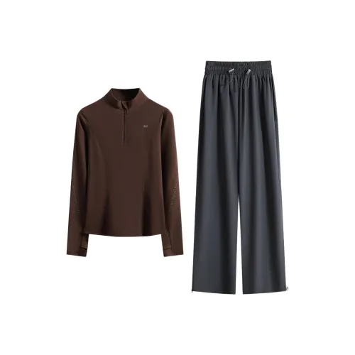 Фитнес Комплект Универсальный Дышащий Тренировочные Костюмы Женские Профессиональный Альпинизм Быстросохнущий MORNING Бег Одежда