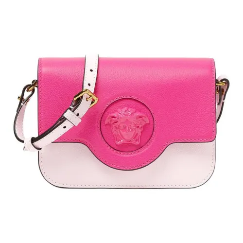 VERSACE La Medusa Телячья кожа Сумка через плечо Маленькая Женская Розовая