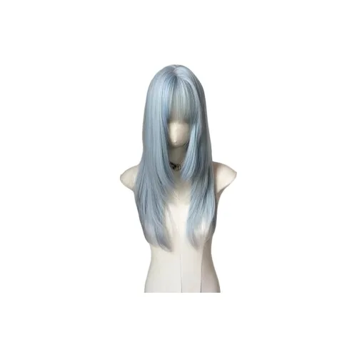 Northward Incline Синий цвет морской соли Wispy Bangs с высоким уровнем длинные прямые волосы женская парик высокая температура пряжа