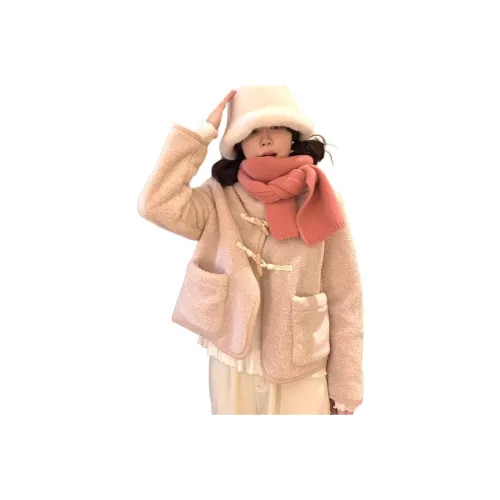 HAPG Розовый Женские Бархатные Куртки