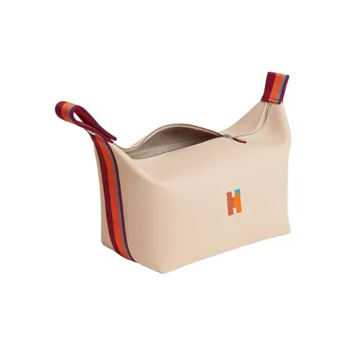 HERMES Невеста a Brac Хлопок Туалетная сумка Большая Женская 27 Naturel Натуральный цвет