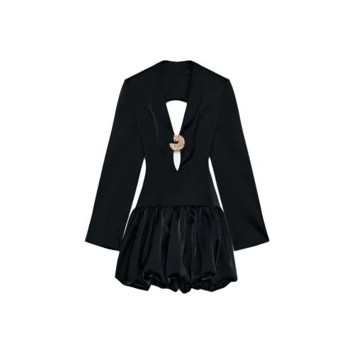 ZARA Длинное платье с длинными рукавами женское