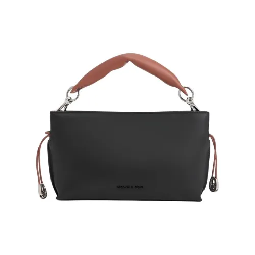 CHARLES KEITH Nappa Lamb Leather Artificial Leather One Shoulder Bag Women's Black Brown