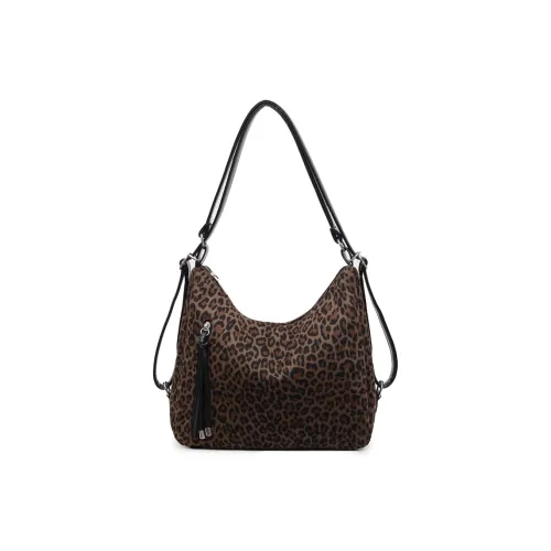 CHINLLO Замша Плечевая сумка Стандартная Женская Кофейно-коричневая