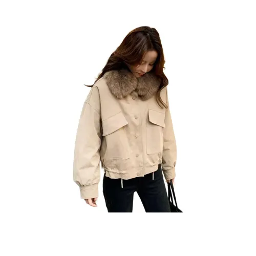 PZHK Светлый хаки Женские пуховики