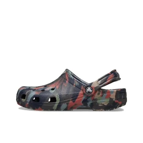 Crocs Classic Clog Marbled Sabo Унисекс Черный Красный