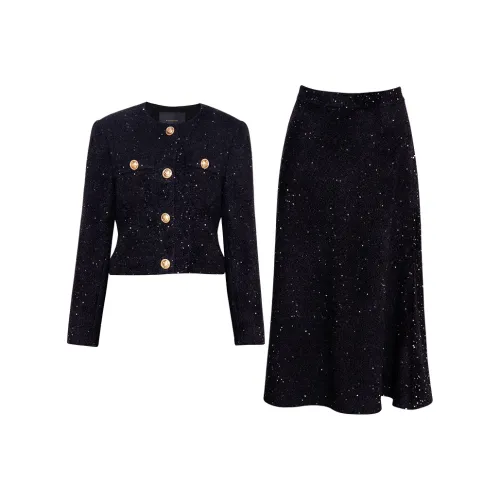 ROEYSHOUSE Черный Женские Комплекты с Юбкой