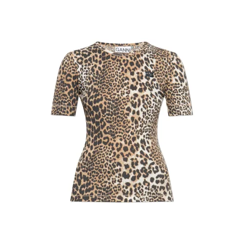 GANNI Бежевые Женские T-рубашки