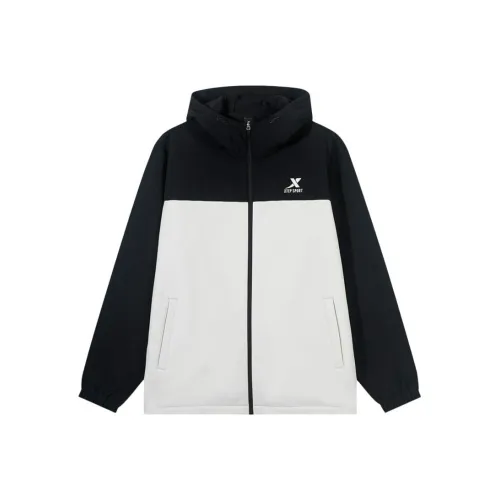 XTEP Водонепроницаемый Термический Тренчкот Мужской Глубокий Черный Тофу