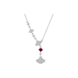 Ожерелье Гинкго - Красный циркон, стиль