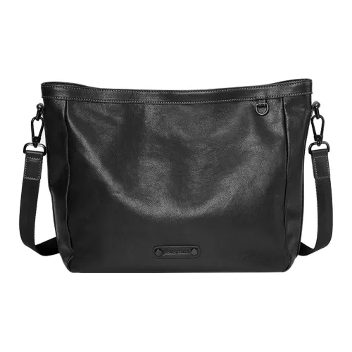 PIERRE CARDIN Сумка через плечо из крупнозернистой текстуры коровьей кожи стандартная мужская черная