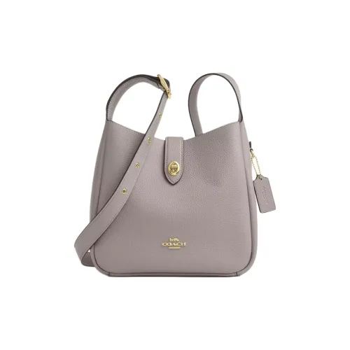 COACH Hadley Двойная сторона сумка через плечо из галечной кожи среднего размера женская серый березовый