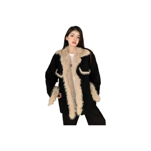 ZVJH Черный Женский Джинсовый Куртки