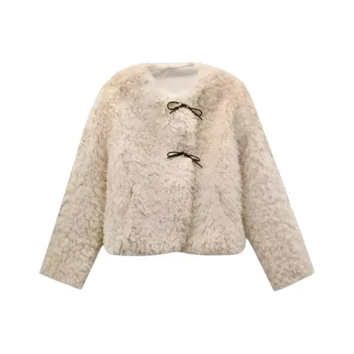 COHX Абрикос Женские Бархатные Куртки