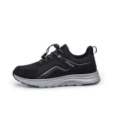 Черный мужской свободный крой, для пожилых, обувь, осень и зима, термическая, легкая, мягкая подошва, обувь для ходьбы