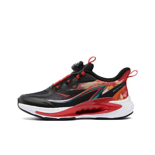 361°KIDS Беговые кроссовки Низкий Топ Угольный Черный Энергия Красный Электрическое свечение Апельсин Для школьников