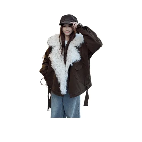 Si Bei'er Кофе Женские Куртки