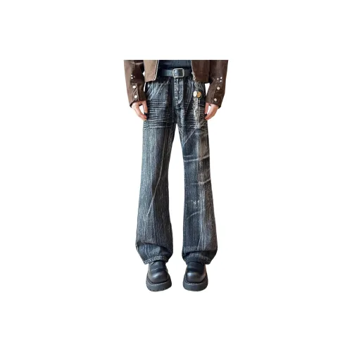 BLACK AT Черные Унисекс Джинсы