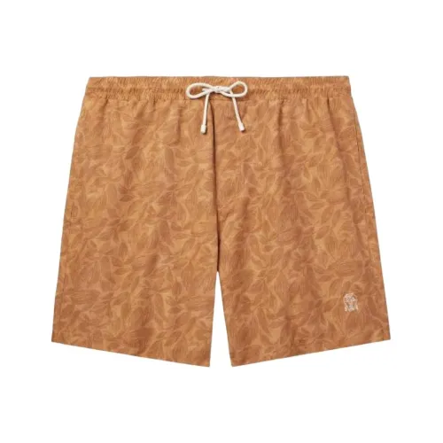 BRUNELLO CUCINELLI Пляжные шорты Мужские Оранжевые
