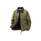 Оливковый [Хлопковый пуховик с утолщенной флисовой подкладкой]