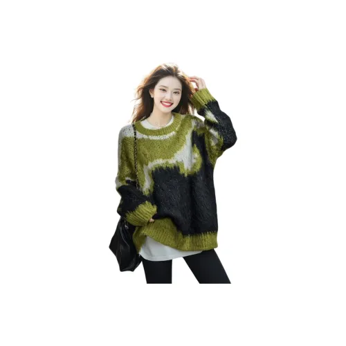 Wbwq Зеленые Женские Свитера