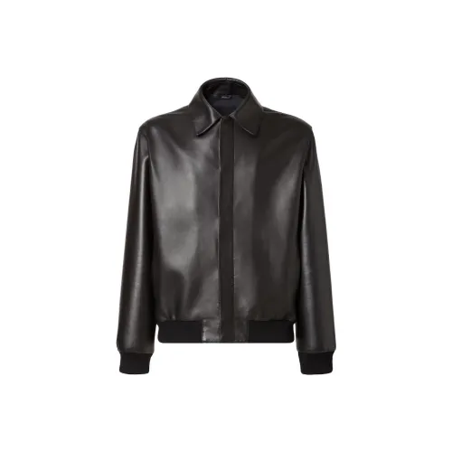 FENDI SS26 Кожа Куртка Пальто Мужской