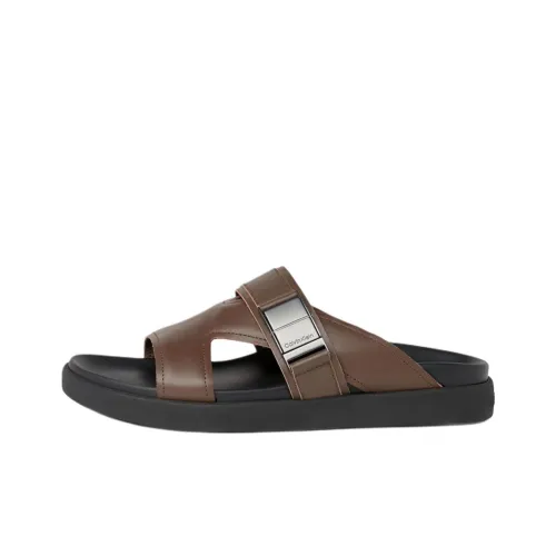 Calvin Klein Слипоны Мужские Коричневые