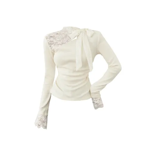 ABBY GODDESS Айвори Топ Женский Трикотаж