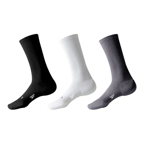 Reebok 3 пачки смешанных цветов носки для баскетбола для мужчин