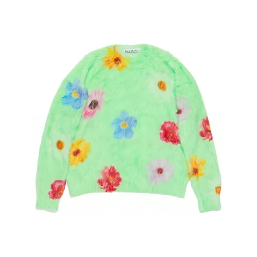 ACNE STUDIOS Принт FLUFFY JUMPER Свитер Женский Зеленый