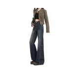 Винтажный синий, с флисовой подкладкой, увеличенная длина