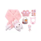 Шарф+Перчатки+Наушники‑меховые+Сумка+Милый Заколка для волос+Букет+Коробка