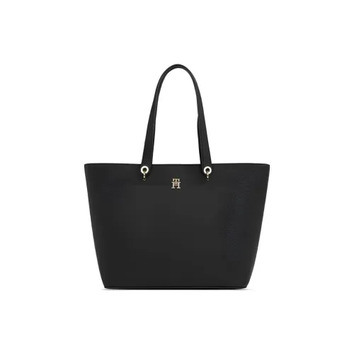 Tommy Hilfiger Полиуретан Тоут Сумка Сумка для покупок Сумка Сумка через плечо Средняя Женская Черная