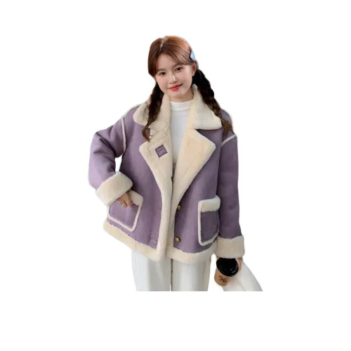 ZVJH Фиолетовый Женский Куртки