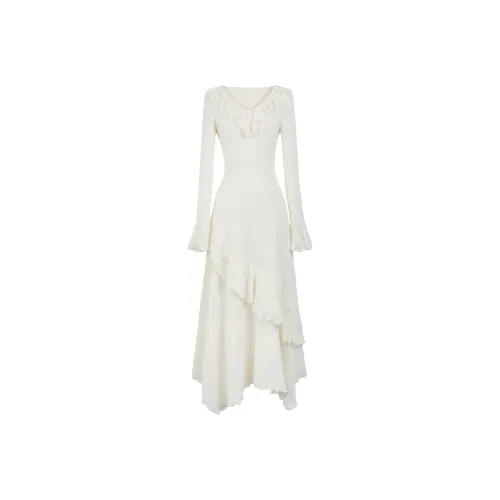 Женские длинные платья с длинными рукавами