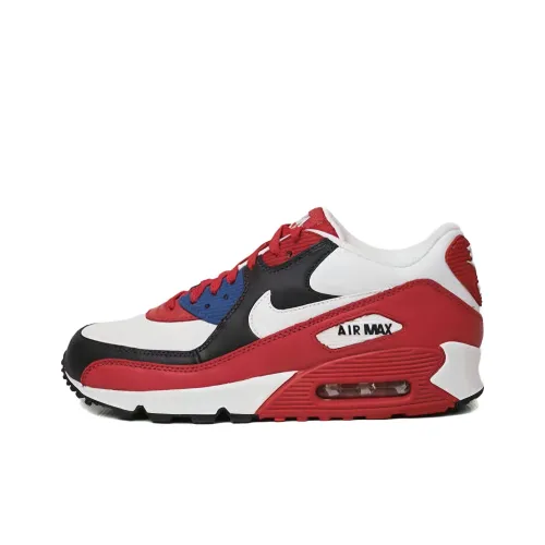 Nike Air Max 90 Амортизация Износостойкий Низкий Топ Повседневная Обувь Мужская Красный Белый