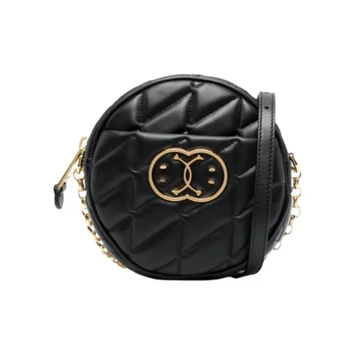 MOSCHINO Сумка из коровьей кожи маленькая круглая сумка сумка через плечо сумка для женщин темно-черный