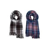 Чёрный Белый Клетка + Озёрный Синий