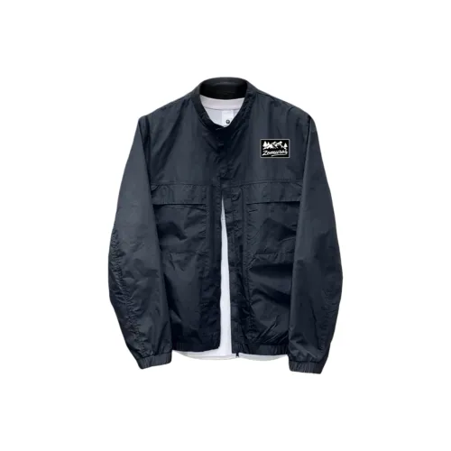 Zomuros Черный Без Логотипа на Груди Унисекс Куртки