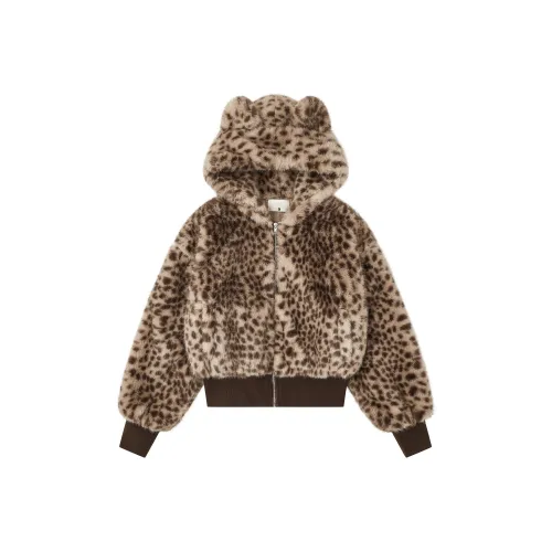 7 SEVFUN Леопардовый принт Женские пуховики