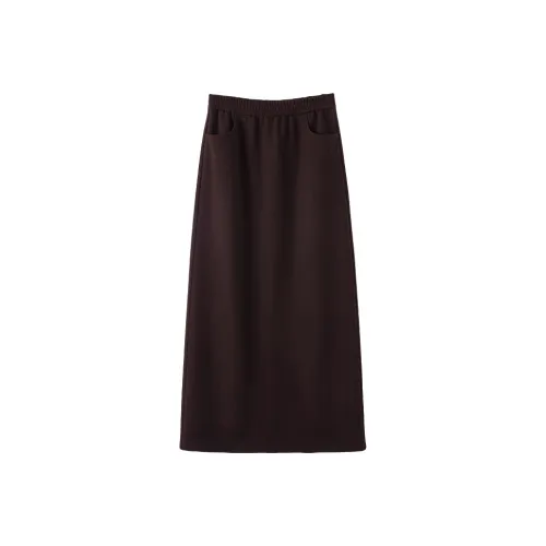 Late White Повседневный Длинный Юбка Женские