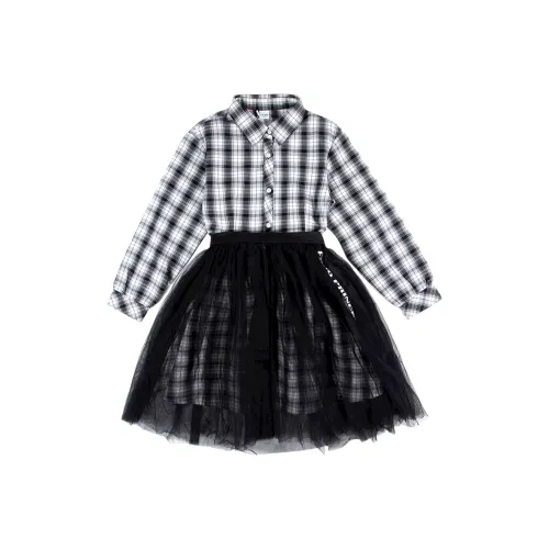 FrogPrince Черно-белая клетка Платья для детей