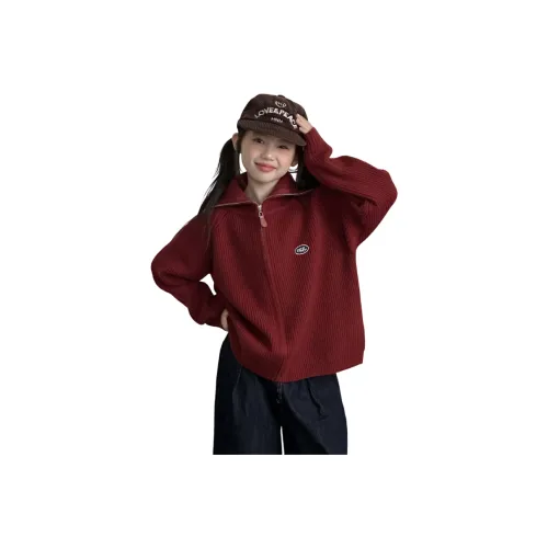 QIAONITONG Ангора Красный Свитера для школьного возраста