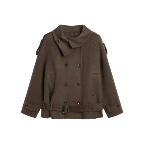 Massimo Dutti Коричневое Женское Пальто