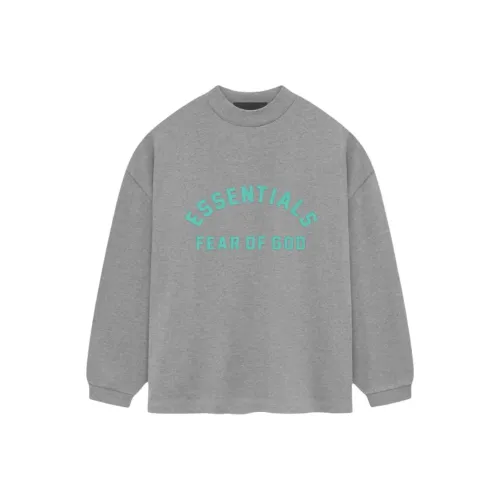 Fear of God Essentials SS24 Длинный рукав Т-Рубашка Свитшот Мужской Темно-Пшеничный Серый