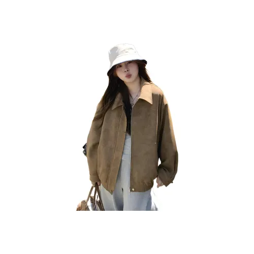 WICK BUEN Коричневый Женские Куртки